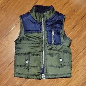 Kids Green and Blue Puffer Vest